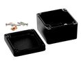 Hammond 1590Z Series Black Die Cast Aluminium Alloy Enclosure, IP68, Flanged, Black Lid, 75 x 80 x 52mm 80x52mm