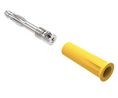 Electro PJP Yellow Male Banana Plug, 4 mm Connector, Screw Termination, 36A, 30/60V ac/dc, Nickel Plating