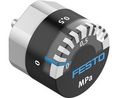 Festo M5 Analogue Pressure Gauge 10bar Inline 15mm Outside Diameter