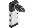 Festo Manual 5/3 closed Pneumatic Manual Control Valve VHEF-ES Series, G 1/4, 2.5mm, 4106811