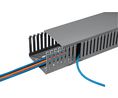 HELADUCT Slotted Wiring Duct, 40 x 40mm, 2m, Polyvinyl Chloride (PVC), Grey