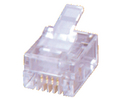 Modular Connector, Plug, RJ22, Straight, Positions - 4, Contacts - 4, Unshielded, Pack of 5 pieces