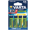 Rechargeable Battery, Ni-MH, AA, 1.2V, 2.1Ah, Pack of 4 pieces