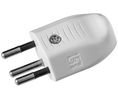 Netzstecker 10A 250V CH-Stecker Typ J (T12) Weiss
