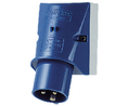 CEE Plug, Blue, 3P, Wall Mount, 2.5mm², 16A, IP44, 230V