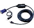 KVM Adapter, 1x RJ45 Plug - 1x VGA Plug / 1x USB-A Plug