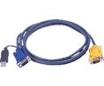 KVM Cable, 1x SPHD Plug - 1x VGA Plug / 1x USB-A Plug, 3m