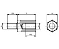 Spacer Bolts, 25mm, M4, Nickel-Plated Brass