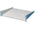 2 U equipment shelf, Steel, 400 x 483mm, Grey