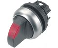 Illuminated Selector Switch, Thumb Grip Latching Function Handle Black / Red IP66 M22 Series Moller RMQ-Titan Selector Switches
