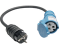 AC Power Adapter, DE Type F (CEE 7/4) Plug - CEE Plug, Black / Blue
