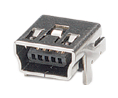 Laiteliitin Mini-USB naaras, Naarasliitin, Mini USB-B 2.0, Suora kulma, Asennot - 5