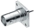 Laiteliitin BNC laipalla, BNC, Messinki, Naarasliitin, Suora, 50Ohm, Juotosrimat
