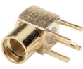 Laiteliittimet MMCX, asennus painetulle piirikortille, MMCX, Messinki, Naarasliitin, Suora kulma, 50Ohm, Radiaaliset johdot