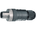 Circular Connector, M12, Plug, Straight, Poles - 5, Screw Terminal, Cable Mount