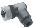 Circular Connector, M12, Socket, Right Angle, Poles - 4, Screw Terminal, Cable Mount