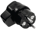Verkkopistoke 16A 250V DE Type F (CEE 7/4) -pistoke Musta