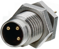Rundsteckverbinder, M8, Stecker, Gerade, Pole - 3, TAUCH-Lötverbindung, Panelmontage