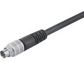 Cordset, M9 Plug - Bare End, 4 Conductors, 2m, IP67, Black