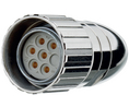 Circular Connector, M23, Socket, Straight, Poles - 16, Solder, Cable Mount