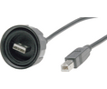 Cable, USB-A Plug - USB-B Plug, 2m, USB 2.0, Black