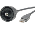 Cable, USB-B Plug - USB-A Plug, 5m, USB 2.0, Black