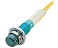 Indicator round Neon 240V 800uA Green