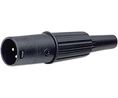 XLR, Stecker, Gerade, Kabelhalterung, Pole - 3