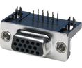 High Density D-Sub Connector, Socket, DE-15, Radial Leads
