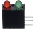 PCB LED G 565nm, R 635nm 3 mm Green / Red