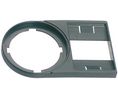 Schildträger Leer Rechteckig Schwarz Doppelter Betätiger Druckknopf, Packung à 10 Stück