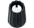 Classic Collet Knob 10mm Black Plastic Without Indication Line Switches