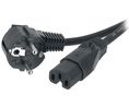 AC-virtajohto, Tyyppi F (CEE 7/4) - IEC-320-C15, 2m, Musta