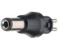 Toisioliitin 2-napainen pistoke 2.1 x 5.5 mm koaksiaaliliitin