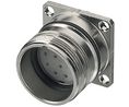 Circular Connector, M23, Socket, Straight, Poles - 17, Solder, Panel Mount