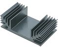 Jäähdytyslevy Musta anodisoitu 3K/W 100x65x20mm