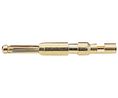 Banana Plug Non-Insulated Unshrouded 2 mm Gold 20A Soldering Metal