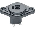 Female Panel Connector, 2 Poles, Socket