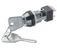 Key-Operated Switch 2CO 250 VAC 2-Pos 90° ON-ON