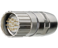 Circular Connector, M23, Plug, Straight, Poles - 12, Solder, Cable Mount