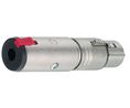 Wtyczka XLR/gniazdo Jack, ø 6,3 mm, stereo, Prosty, Gniazdo XLR - Złącze jack 1/4" stereo