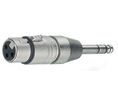 Adapter XLR 3pol do tele 6,3 mm, Prosty, Gniazdo XLR - Wtyk 1/4" stereo