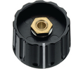 Classic Collet Knob 28mm Black Plastic With Indication Line Switches