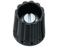 Classic Collet Knob 14.5mm Black Plastic White Indication Line Switches