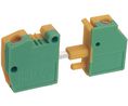 Feed-through terminal block, yellow/green, Straight, Pitch, 1 Poles