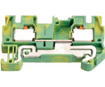 Terminal Block, Push-In, 2 Poles, , 4mm², Green / Yellow, Pack of 5 pieces