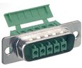 D-sub socket, female, Socket, Screw Clamp Terminal