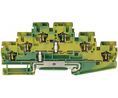 Terminal Block, Spring Clamp, 6 Poles, , 2.5mm², Green / Yellow, Pack of 5 pieces