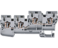 Terminal Block, Spring Clamp, 4 Poles, 250V, 18A, 2.5mm², Grey, Pack of 5 pieces