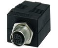 Panelmontert fatning M12 D-kodet for RJ45 RJ45 Sokkel CAT5 Rett